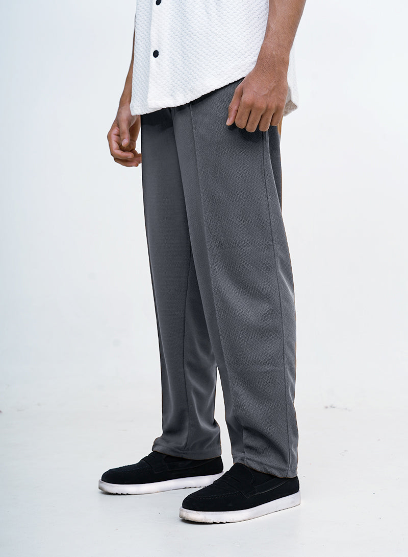 Men's Imported Plated Charcoal Baggy Joggers