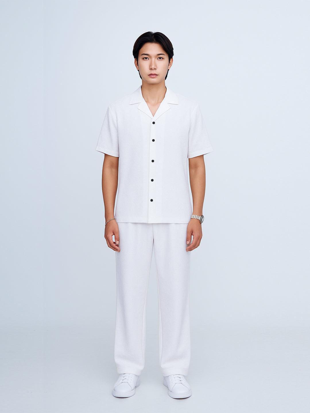 Elite Menβs Limited Edition White Cord-Set