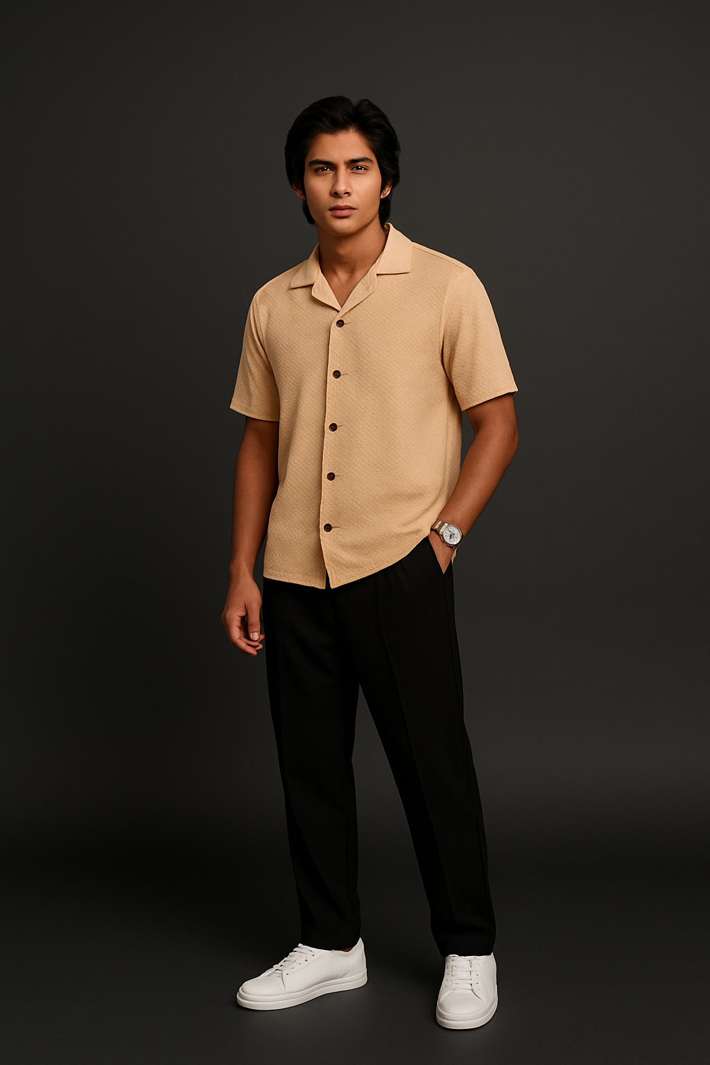 Elite Menβs Limited Edition Skin/Black Cord-Set