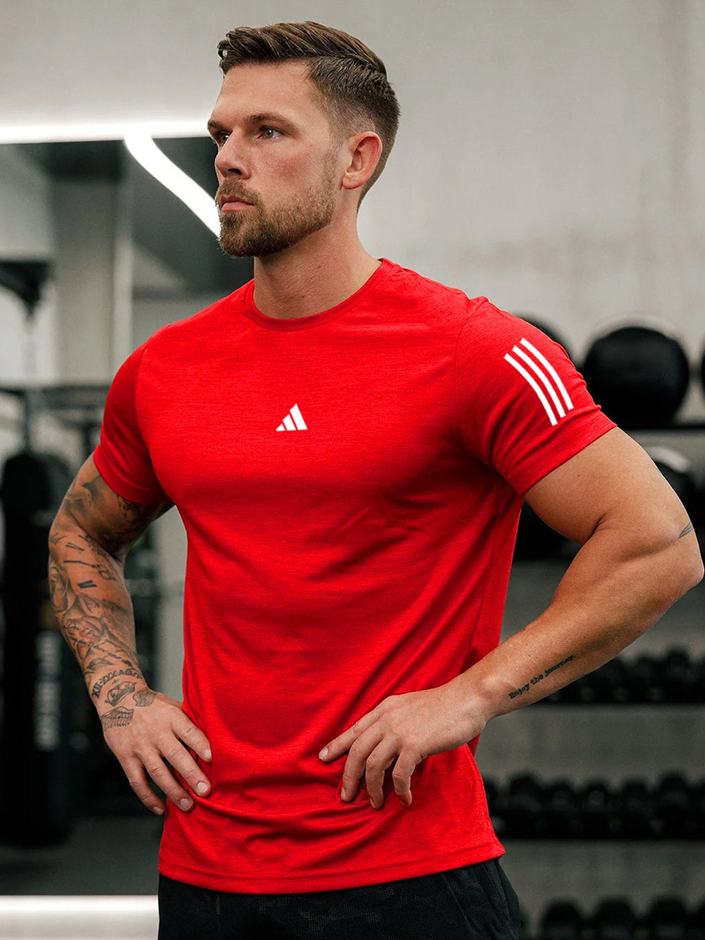 Men's Imported Mesh Dry-Fit Red Tees