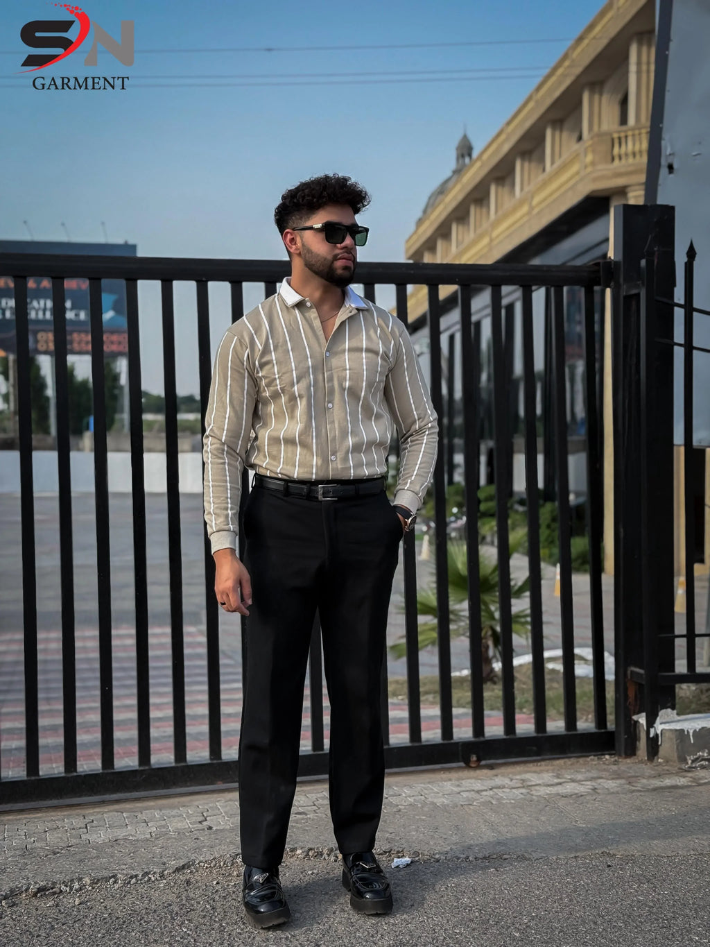 AB Denim Lining Printed Jacket – Stylish Shirt-Style Layer for All Seasons