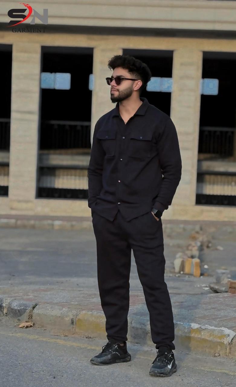 Premium Cotton Fleece Tracksuit: Double Pocket Comfort Set | Tracksuit for Men