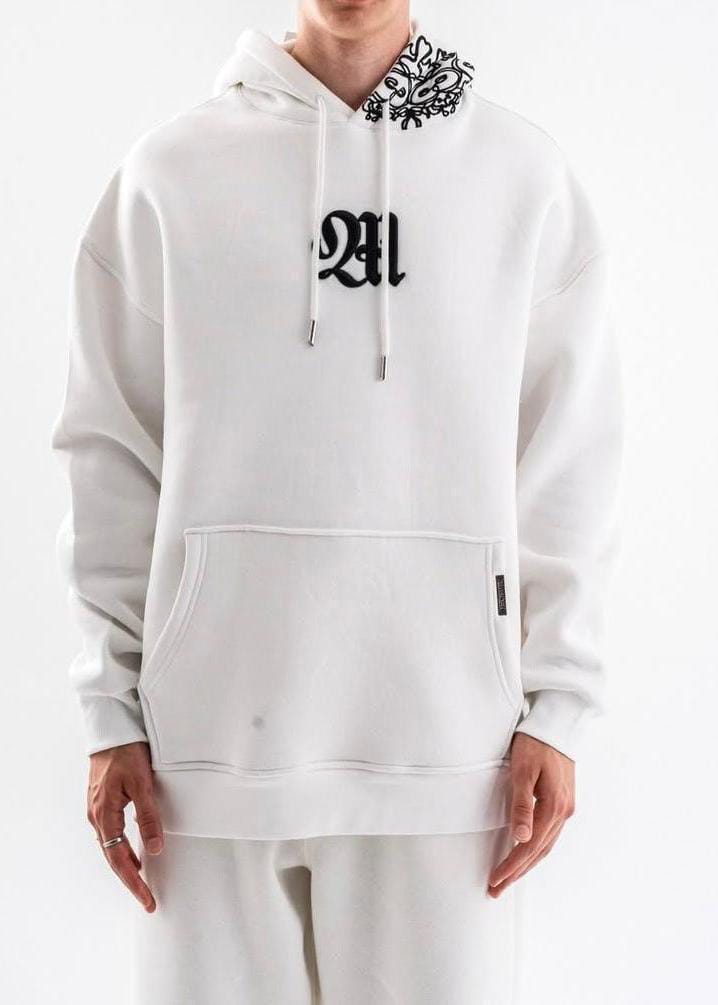 Warm Cotton Fleece Hoodie with Embossed Print | Heavy Winter Wear PK