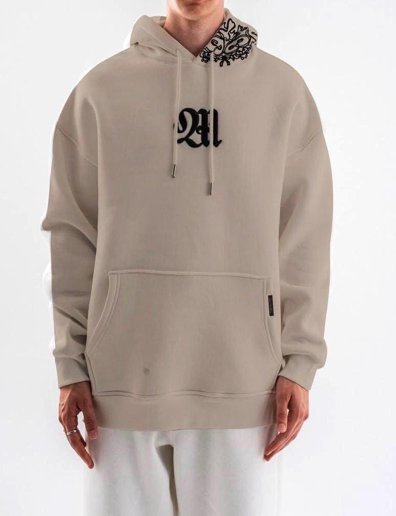 Warm Cotton Fleece Hoodie with Embossed Print | Heavy Winter Wear PK